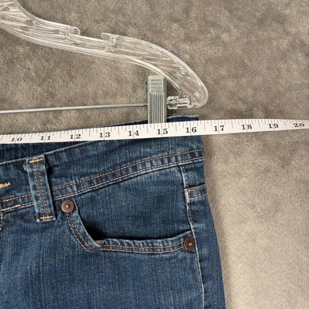 Y2K Gloria Vanderbilt Bootcut Jeans Women's 10S 32x28 Blue Dark Wash Embellished - Picture 4 of 9